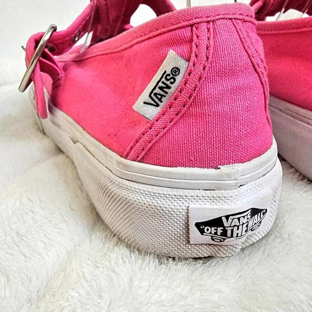 Vans Style 93 Retro Pink Mary Jane Heart Buckle Lug Sole Sneakers US M-6 W-7.5 - Picture 10 of 12